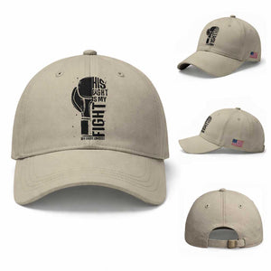 Skin Cancer Warrior Boxing Gift Baseball Cap His Fight My Fight TS12 Baseball Cap Universal Fit Beige Print Your Wear