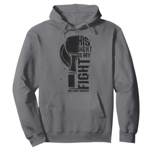 Skin Cancer Warrior Boxing Gift Hoodie His Fight My Fight TS12 Charcoal Print Your Wear