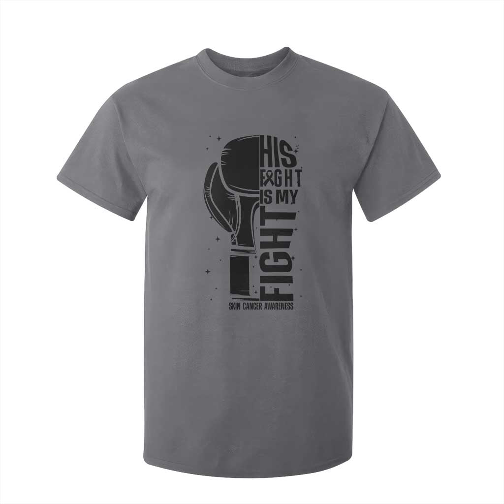 Skin Cancer Warrior Boxing Gift T Shirt For Kid His Fight My Fight TS12 Charcoal Print Your Wear