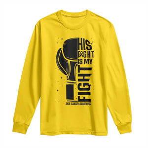 Skin Cancer Warrior Boxing Gift Long Sleeve Shirt His Fight My Fight TS12 Daisy Print Your Wear