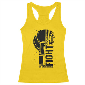Skin Cancer Warrior Boxing Gift Racerback Tank Top His Fight My Fight TS12 Daisy Print Your Wear