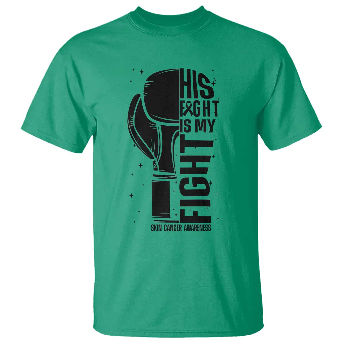 Skin Cancer Warrior Boxing Gift T Shirt His Fight My Fight TS12 Irish Green Print Your Wear