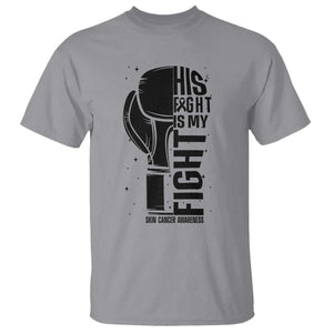 Skin Cancer Warrior Boxing Gift T Shirt His Fight My Fight TS12 Sport Gray Print Your Wear