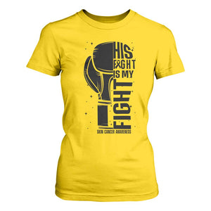 Skin Cancer Warrior Boxing Gift T Shirt For Women His Fight My Fight TS12 Daisy Print Your Wear