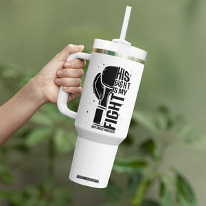 Skin Cancer Warrior Boxing Gift Tumbler With Handle His Fight My Fight TS12 Print Your Wear