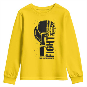 Skin Cancer Warrior Boxing Gift Youth Sweatshirt His Fight My Fight TS12 Daisy Print Your Wear
