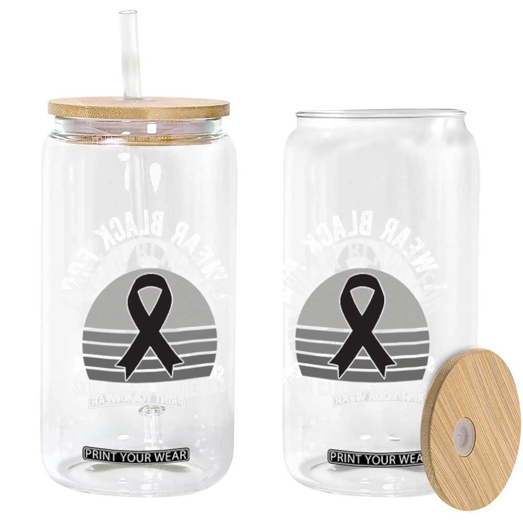 I Wear Black For Skin Cancer Awareness Glass Can Retro Vintage Sunset TS12 Print Your Wear