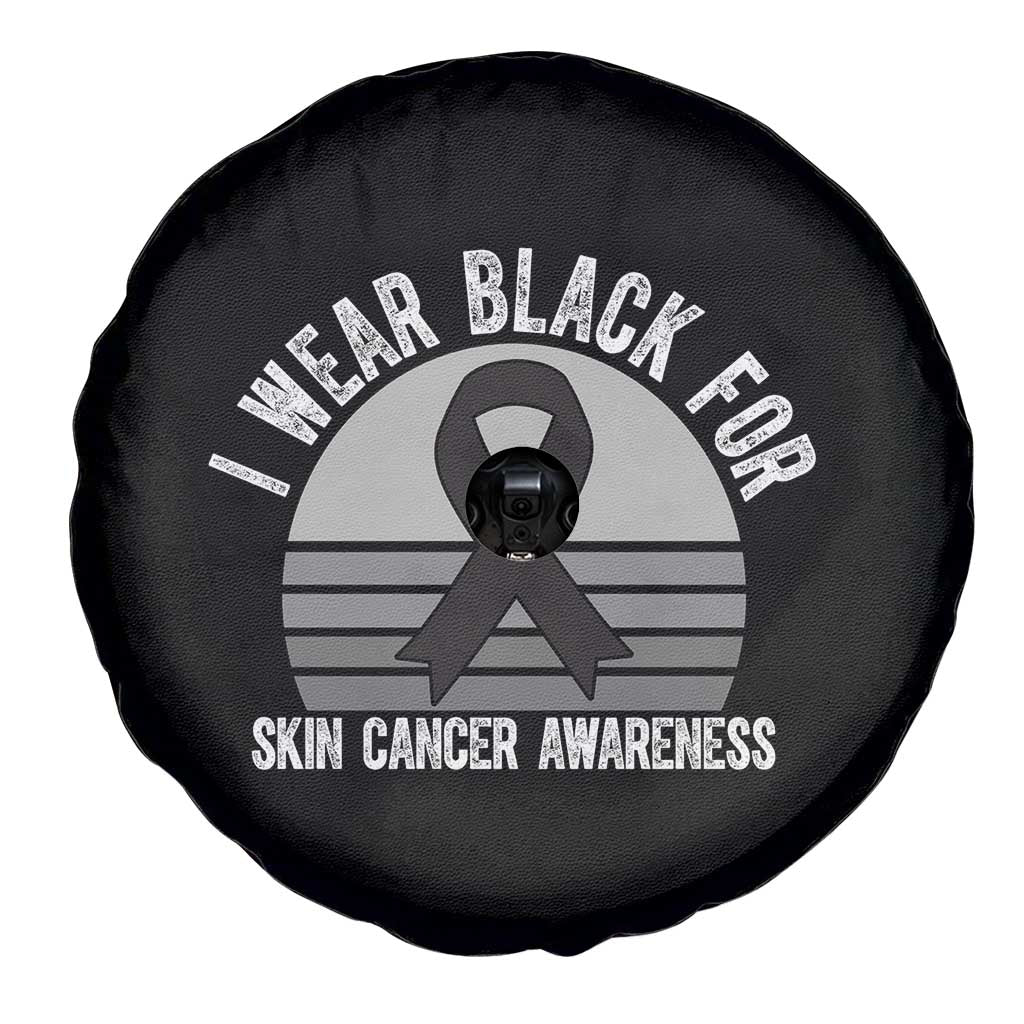 I Wear Black For Skin Cancer Awareness Spare Tire Cover Retro Vintage Sunset TS12 Print Your Wear