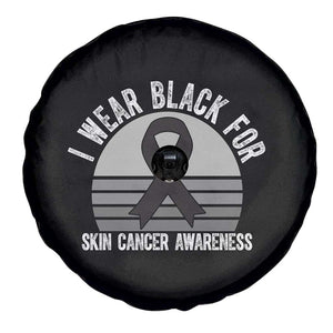 I Wear Black For Skin Cancer Awareness Spare Tire Cover Retro Vintage Sunset TS12 Print Your Wear