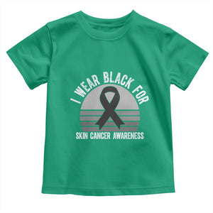 I Wear Black For Skin Cancer Awareness Toddler T Shirt Retro Vintage Sunset TS12 Irish Green Print Your Wear