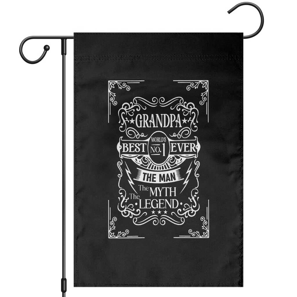 Vintage Fathers Day Gift For Grandpa Garden Flag The Man The Myth The Legend TS12 Black Print Your Wear