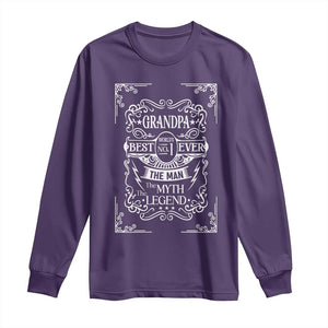 Vintage Fathers Day Gift For Grandpa Long Sleeve Shirt The Man The Myth The Legend TS12 Purple Print Your Wear