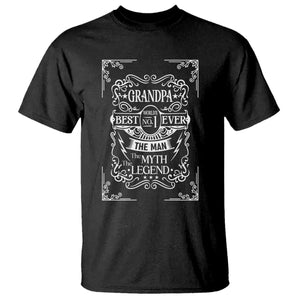 Vintage Fathers Day Gift For Grandpa T Shirt The Man The Myth The Legend TS12 Black Print Your Wear