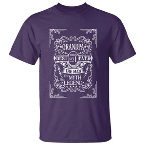 Vintage Fathers Day Gift For Grandpa T Shirt The Man The Myth The Legend TS12 Purple Print Your Wear