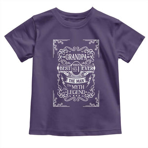 Vintage Fathers Day Gift For Grandpa Toddler T Shirt The Man The Myth The Legend TS12 Purple Print Your Wear