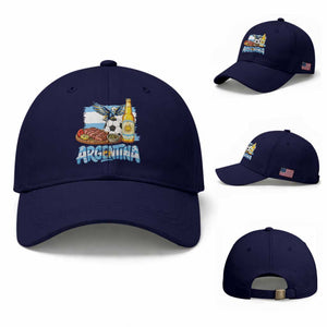 Argentine Pride Soccer And Beer Baseball Cap Football Fan Graphic