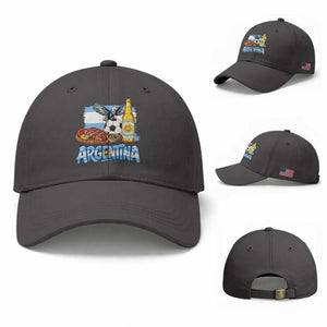 Argentine Pride Soccer And Beer Baseball Cap Football Fan Graphic