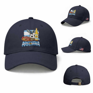 Argentine Pride Soccer And Beer Baseball Cap Football Fan Graphic