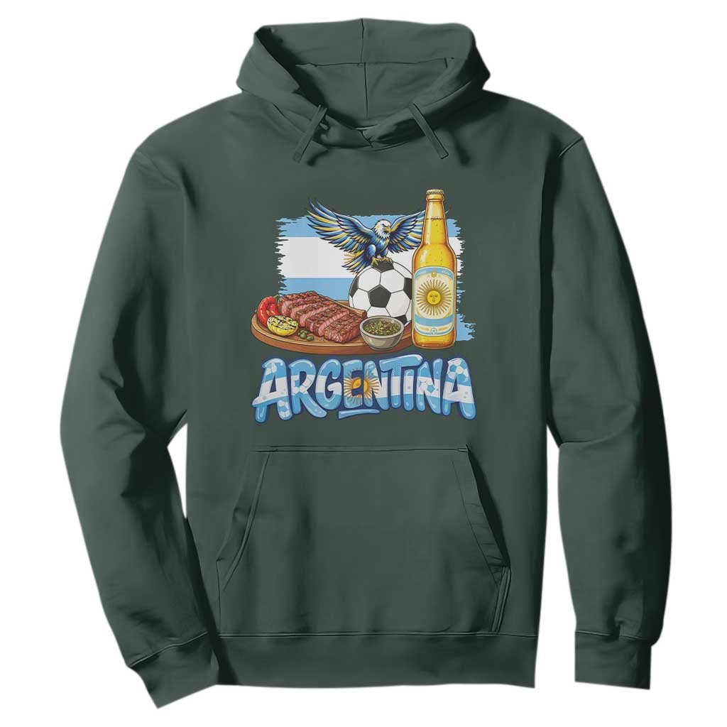 Argentine Pride Soccer And Beer Hoodie Football Fan Graphic