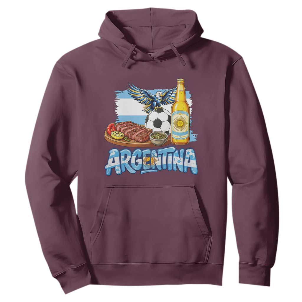 Argentine Pride Soccer And Beer Hoodie Football Fan Graphic