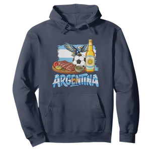 Argentine Pride Soccer And Beer Hoodie Football Fan Graphic