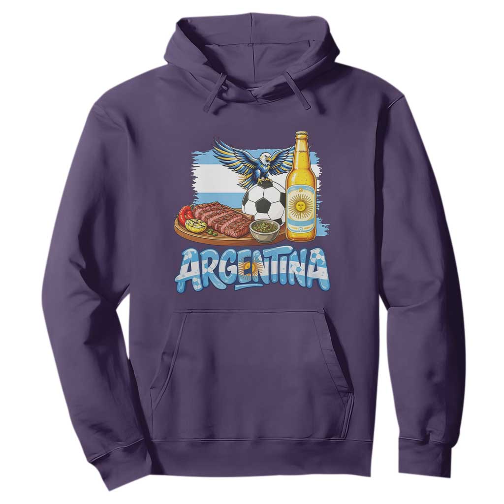 Argentine Pride Soccer And Beer Hoodie Football Fan Graphic