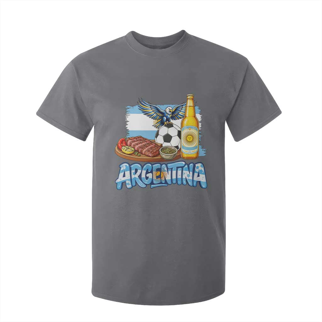 Argentine Pride Soccer And Beer T Shirt For Kid Football Fan Graphic