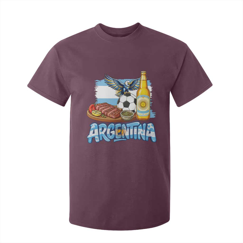 Argentine Pride Soccer And Beer T Shirt For Kid Football Fan Graphic