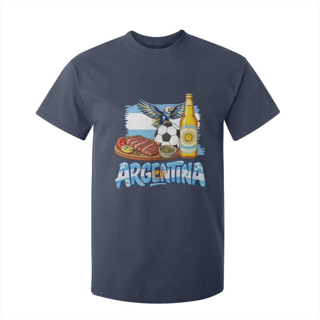 Argentine Pride Soccer And Beer T Shirt For Kid Football Fan Graphic