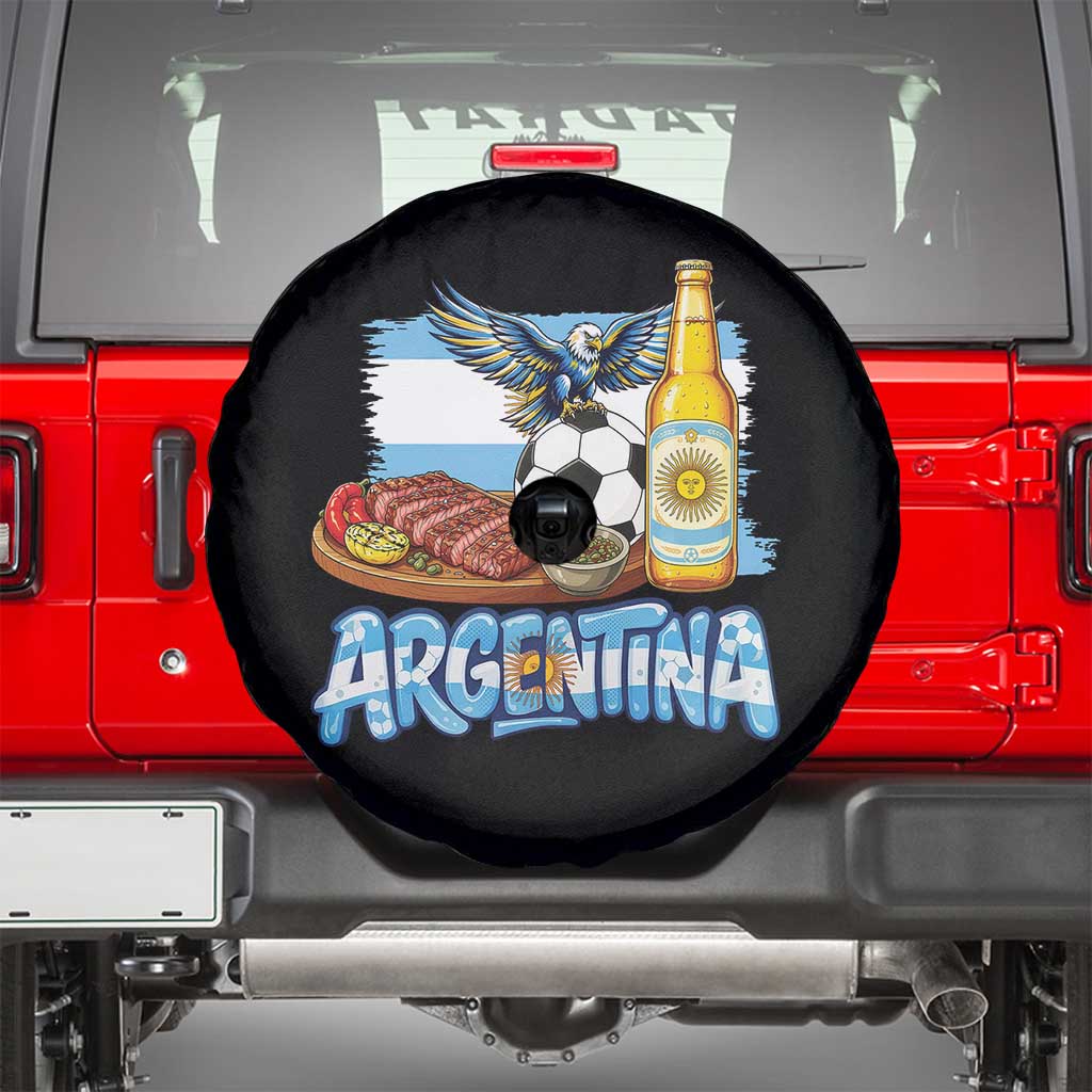 Argentine Pride Soccer And Beer Spare Tire Cover Football Fan Graphic