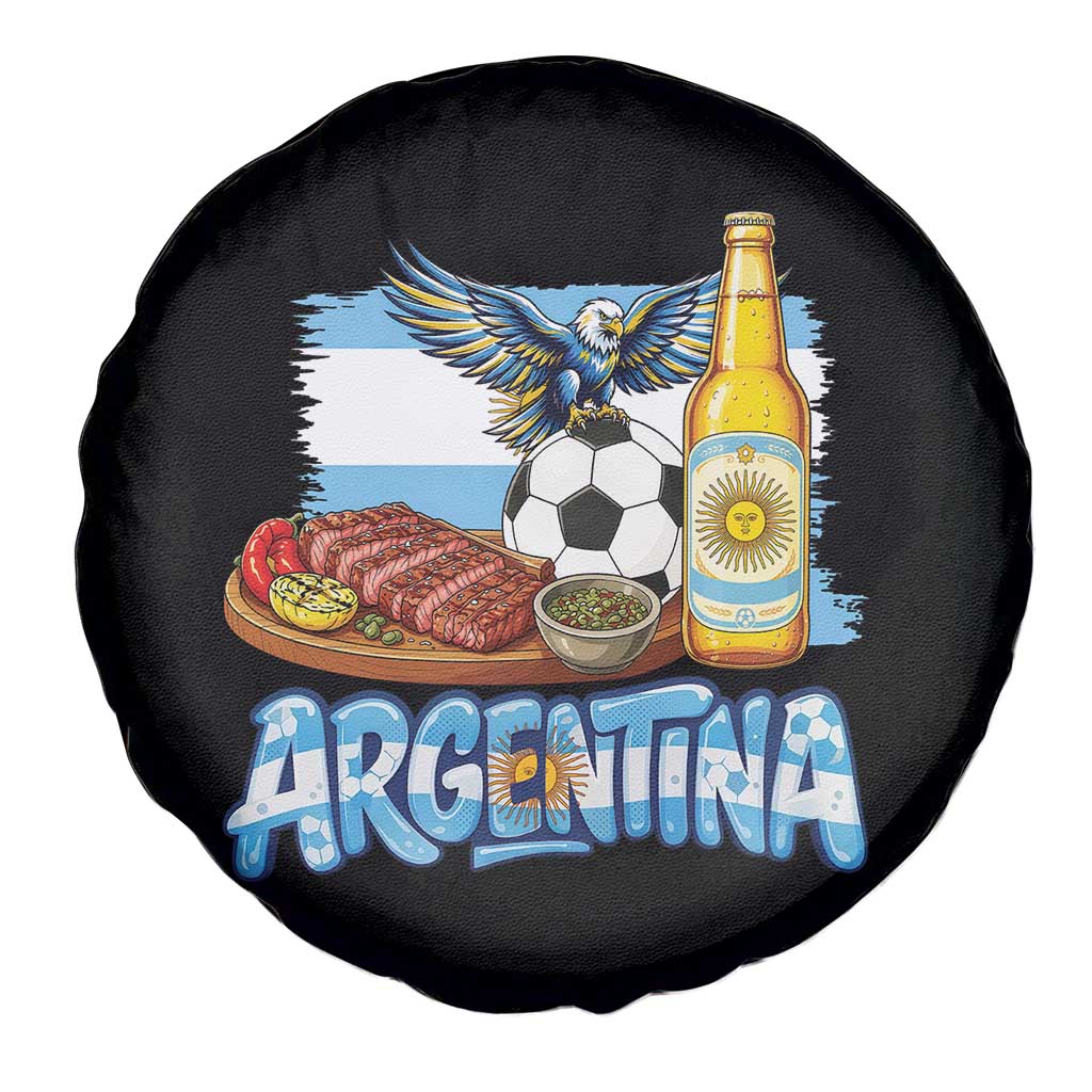 Argentine Pride Soccer And Beer Spare Tire Cover Football Fan Graphic