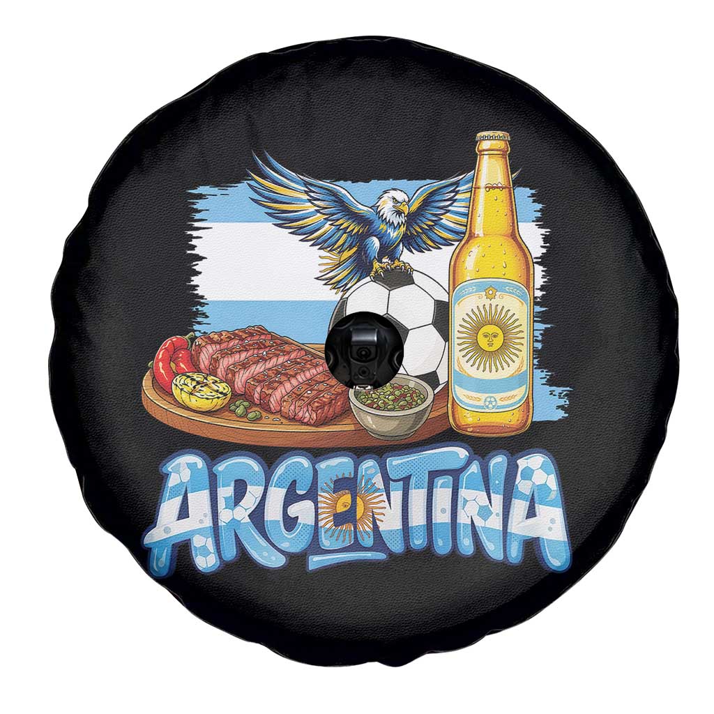 Argentine Pride Soccer And Beer Spare Tire Cover Football Fan Graphic