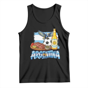 Argentine Pride Soccer And Beer Tank Top Football Fan Graphic