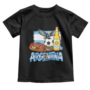 Argentine Pride Soccer And Beer Toddler T Shirt Football Fan Graphic