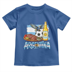 Argentine Pride Soccer And Beer Toddler T Shirt Football Fan Graphic