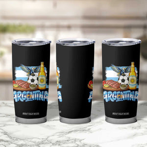 Argentine Pride Soccer And Beer Tumbler Cup Football Fan Graphic