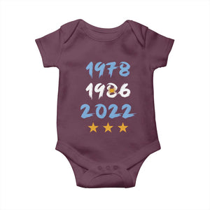 Argentina 3 Stars Champions Baby Onesie 1978 1986 2022 Football Pride