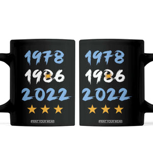 Argentina 3 Stars Champions Coffee Mug 1978 1986 2022 Football Pride