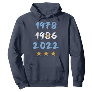 Argentina 3 Stars Champions Hoodie 1978 1986 2022 Football Pride