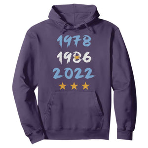 Argentina 3 Stars Champions Hoodie 1978 1986 2022 Football Pride