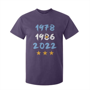 Argentina 3 Stars Champions T Shirt For Kid 1978 1986 2022 Football Pride