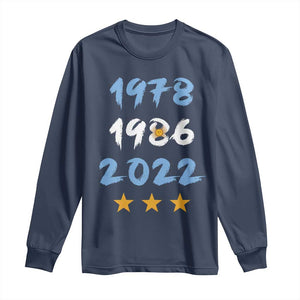 Argentina 3 Stars Champions Long Sleeve Shirt 1978 1986 2022 Football Pride