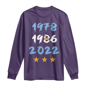 Argentina 3 Stars Champions Long Sleeve Shirt 1978 1986 2022 Football Pride