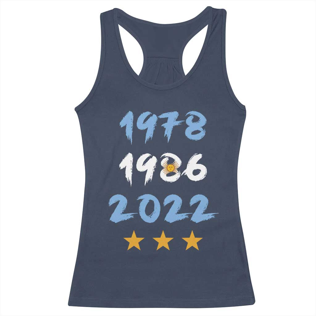 Argentina 3 Stars Champions Racerback Tank Top 1978 1986 2022 Football Pride
