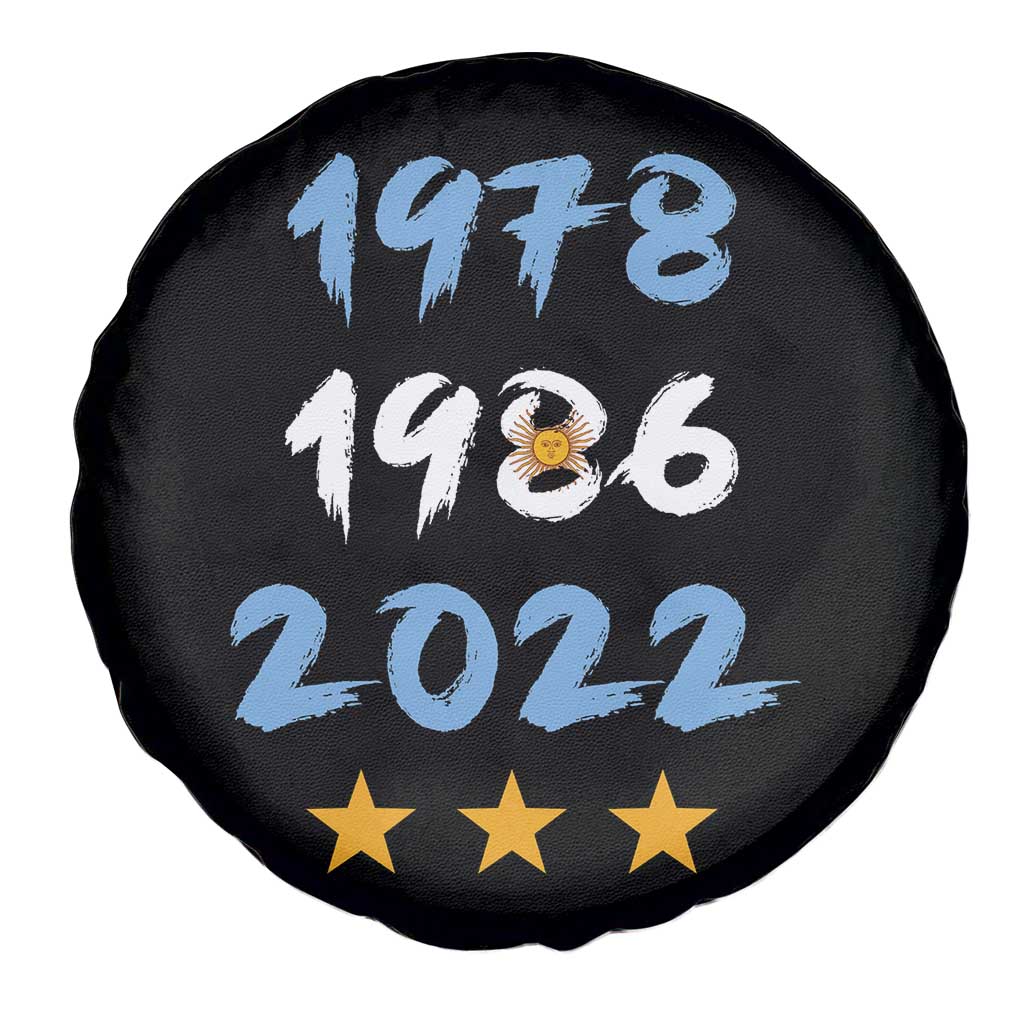 Argentina 3 Stars Champions Spare Tire Cover 1978 1986 2022 Football Pride