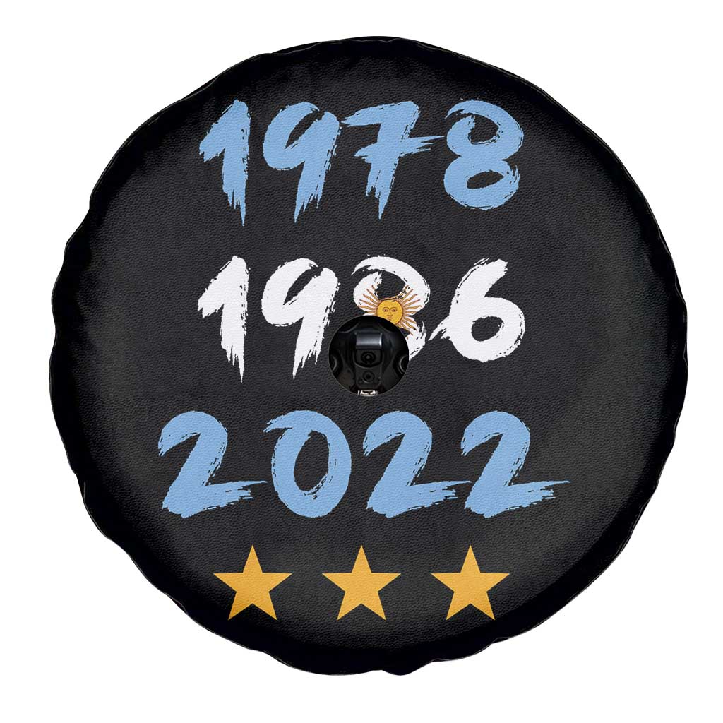Argentina 3 Stars Champions Spare Tire Cover 1978 1986 2022 Football Pride
