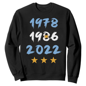 Argentina 3 Stars Champions Sweatshirt 1978 1986 2022 Football Pride