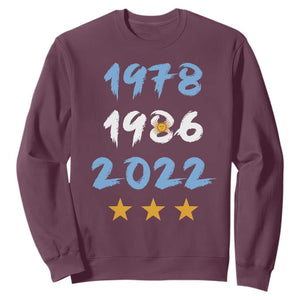 Argentina 3 Stars Champions Sweatshirt 1978 1986 2022 Football Pride