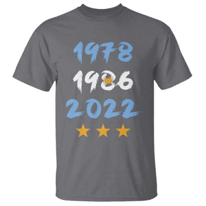 Argentina 3 Stars Champions T Shirt 1978 1986 2022 Football Pride