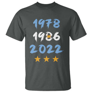Argentina 3 Stars Champions T Shirt 1978 1986 2022 Football Pride